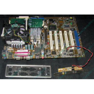 Материнская плата Asus P4PE (FireWire) с процессором Intel Pentium-4 2.4GHz s.478 и памятью 768Mb DDR1 Б/У