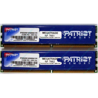 Память 1Gb (2x512Mb) DDR2 Patriot PSD251253381H pc4200 533MHz