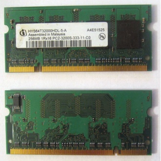 Модуль памяти для ноутбуков 256MB DDR2 SODIMM PC3200